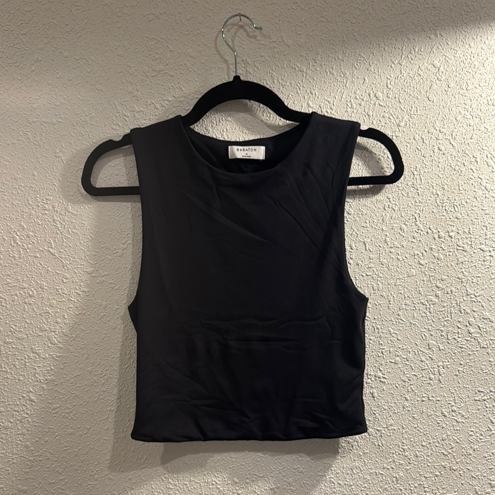 Babaton Black Cropped Tank